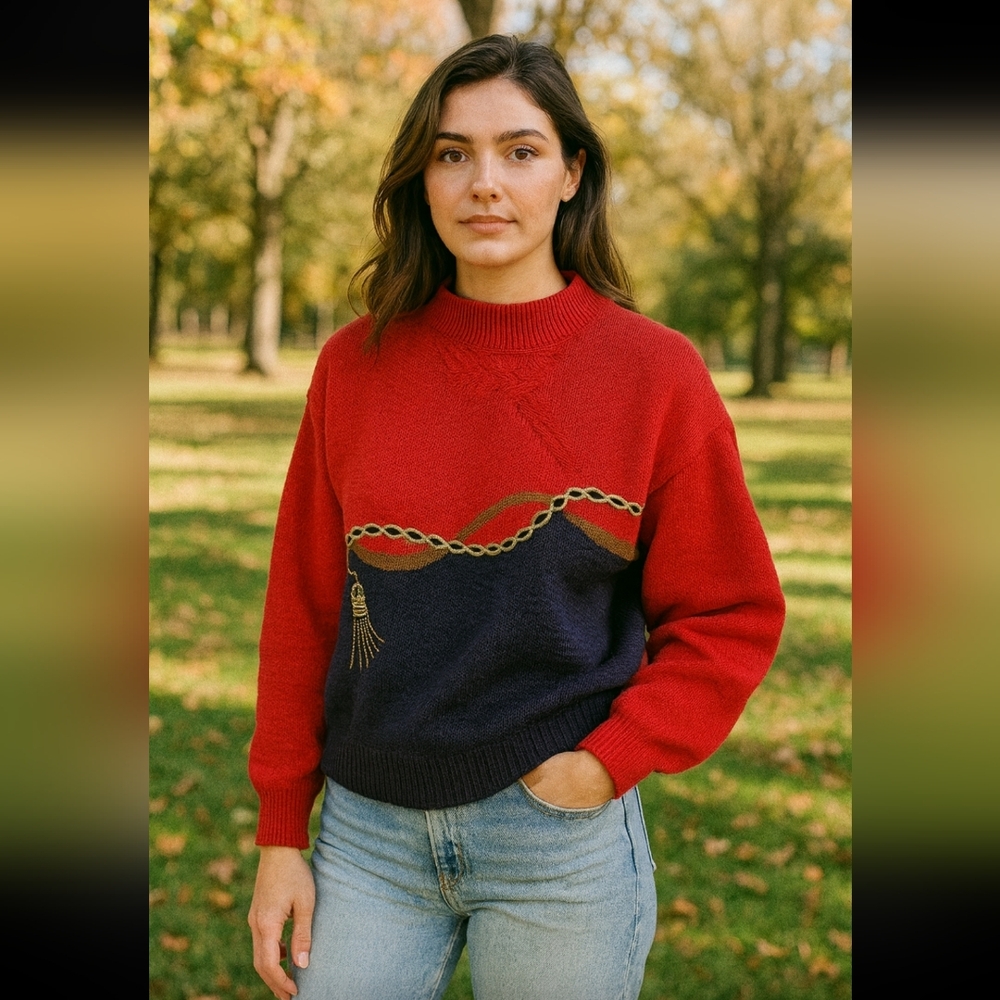Vintage koret 30% wool crewneck knit. Womens large EUC